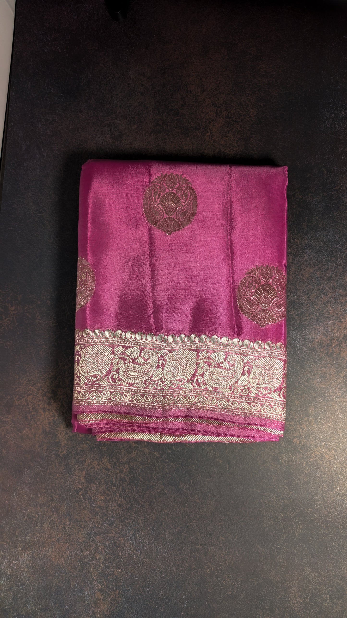 Candy Rose Banarasi Moonga Tissue Saree