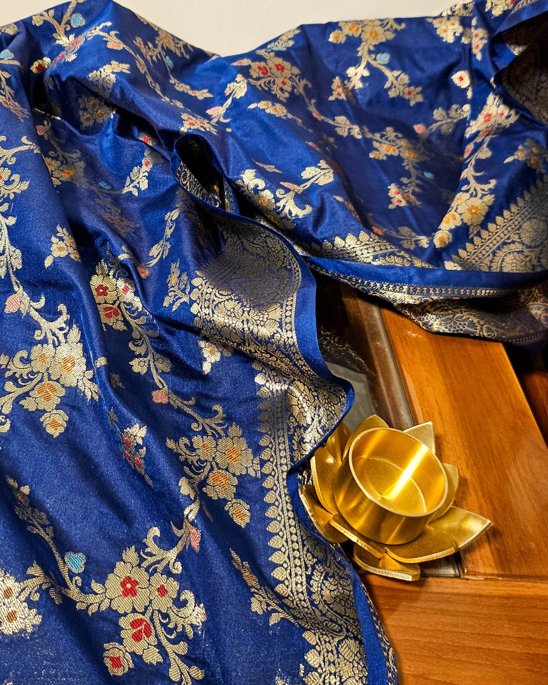 Royal Blue Banarasi Bandhani Dupatta