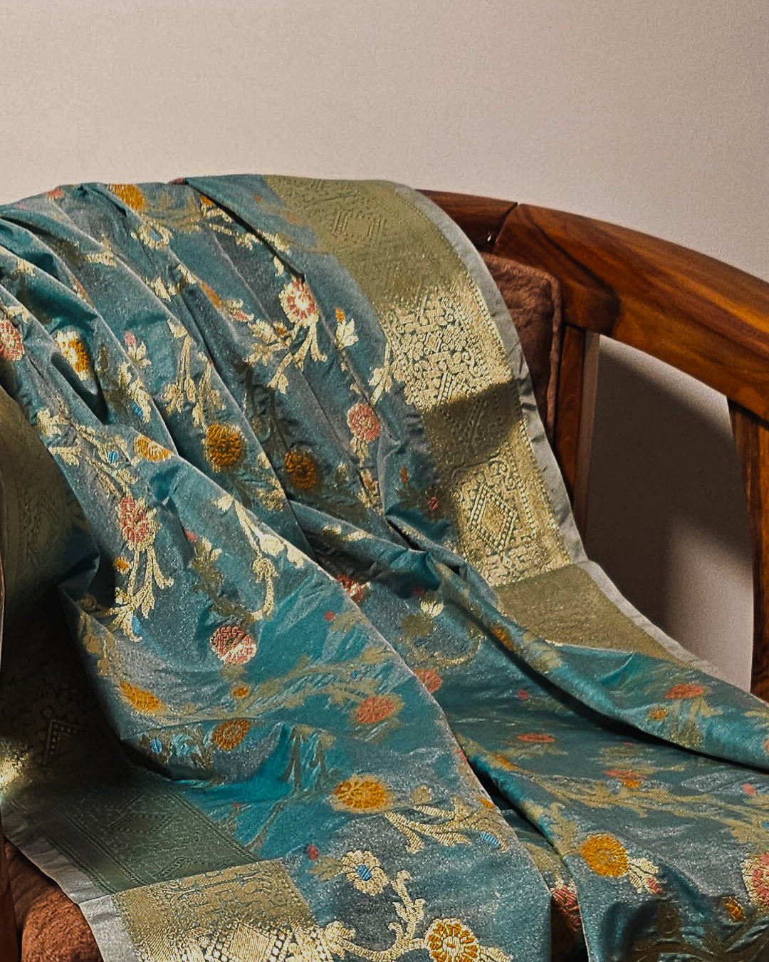 Sea Green Banarasi Bandhani Dupatta