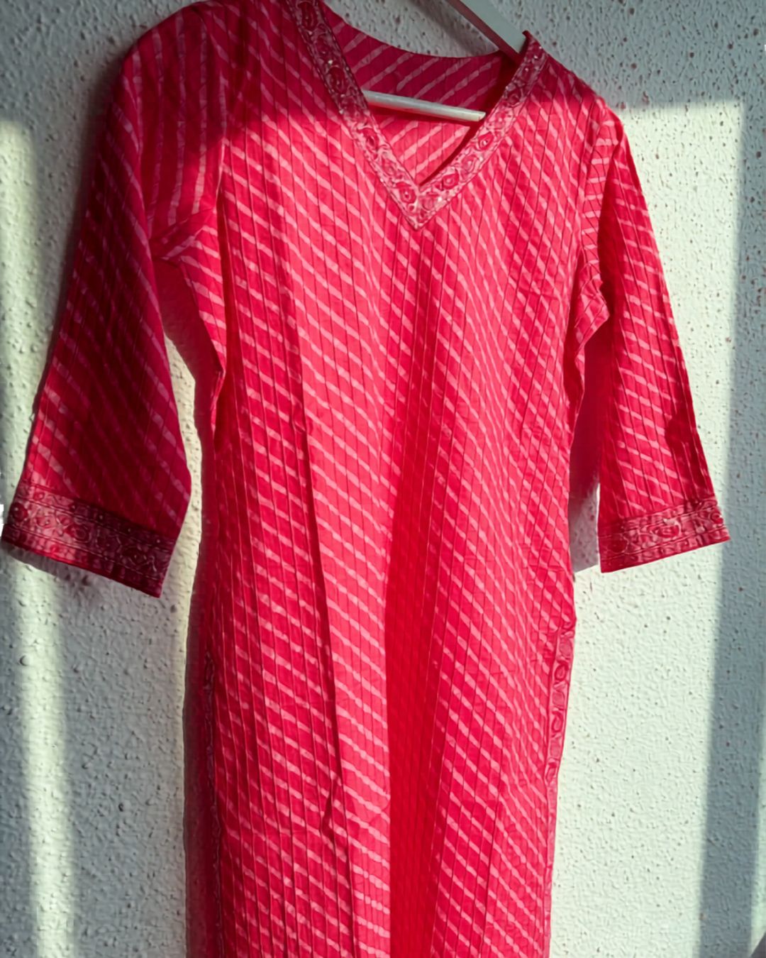 Jaipur Rani Block Print pintuck Cotton Kurti