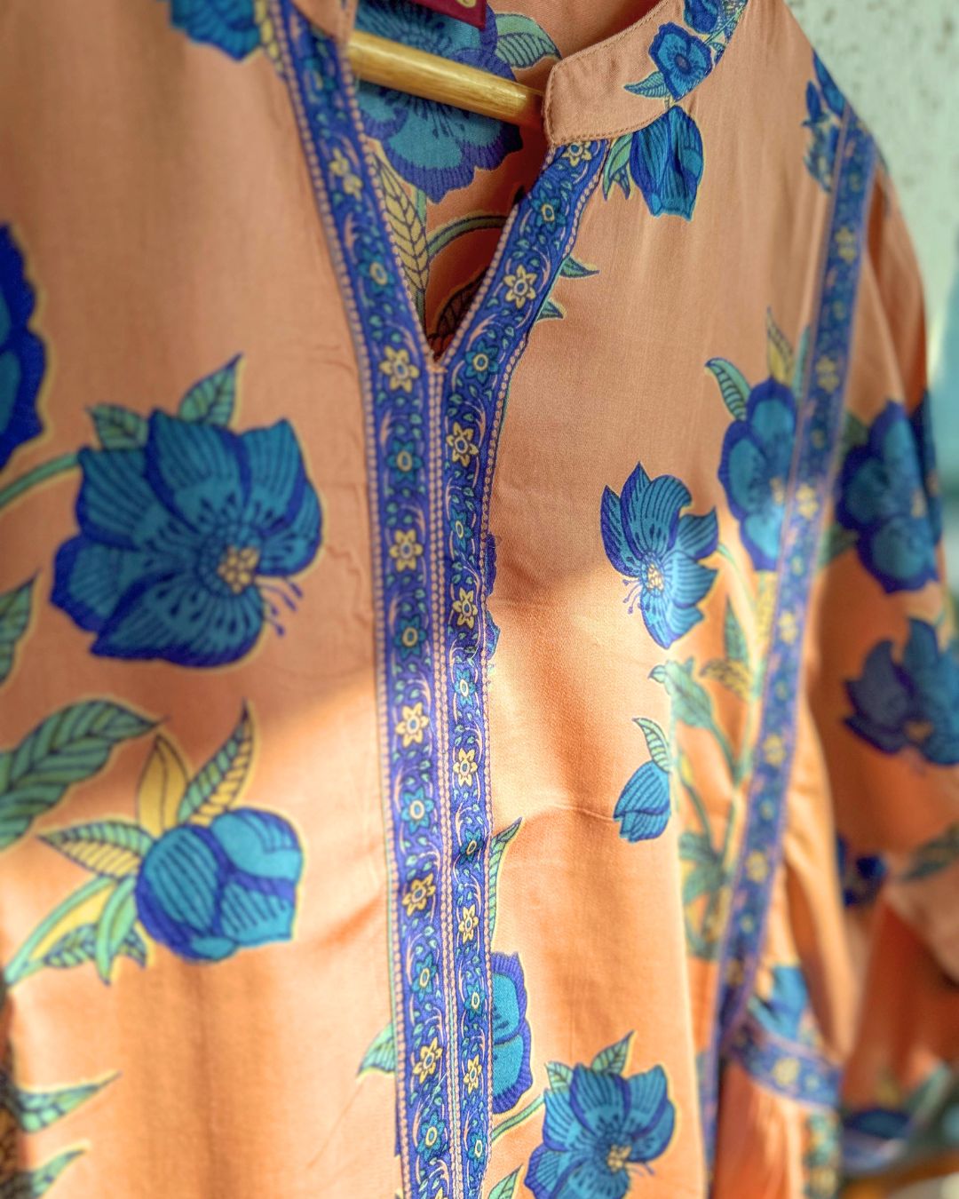 Botanical Blue Kurti