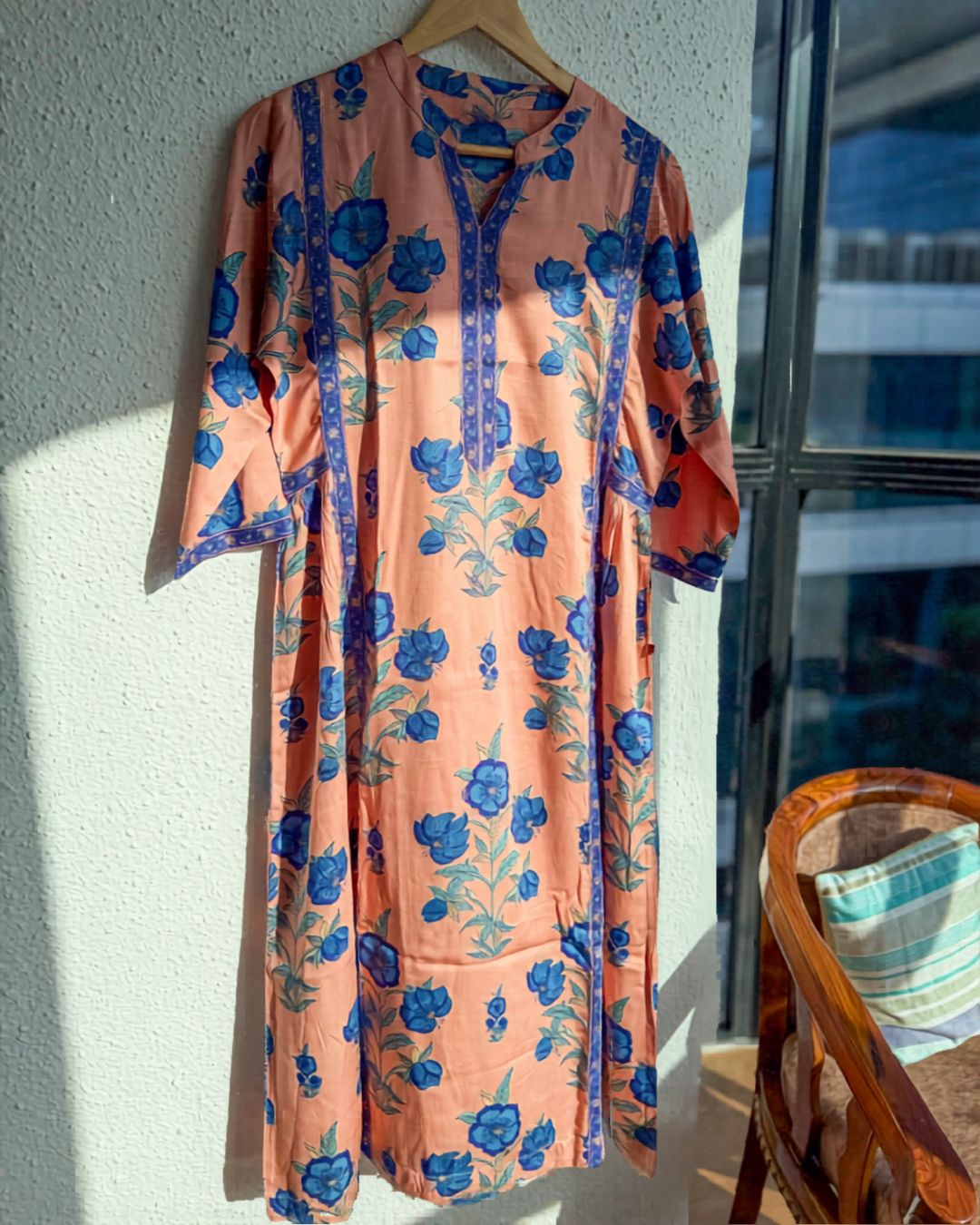 Botanical Blue Kurti