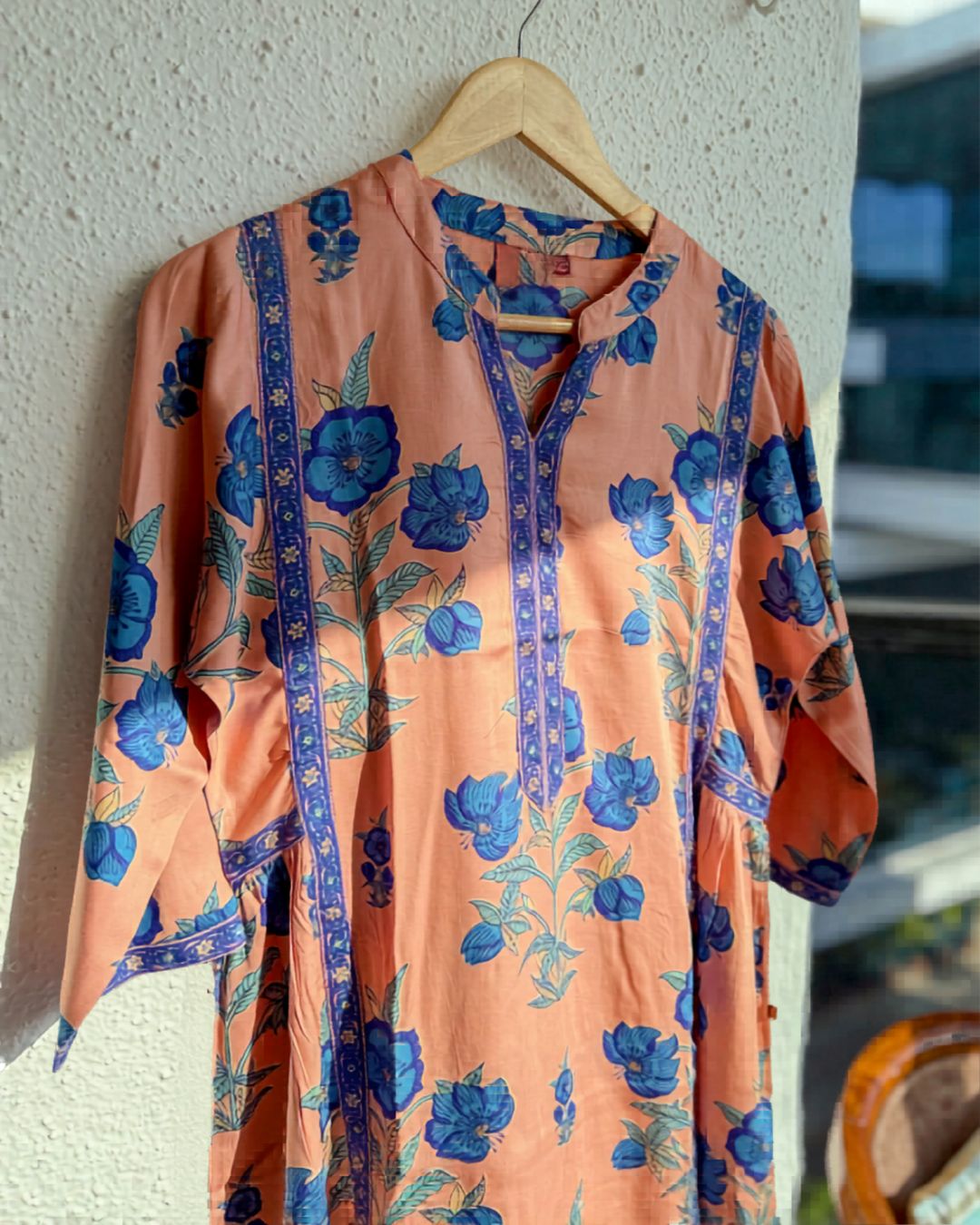 Botanical Blue Kurti
