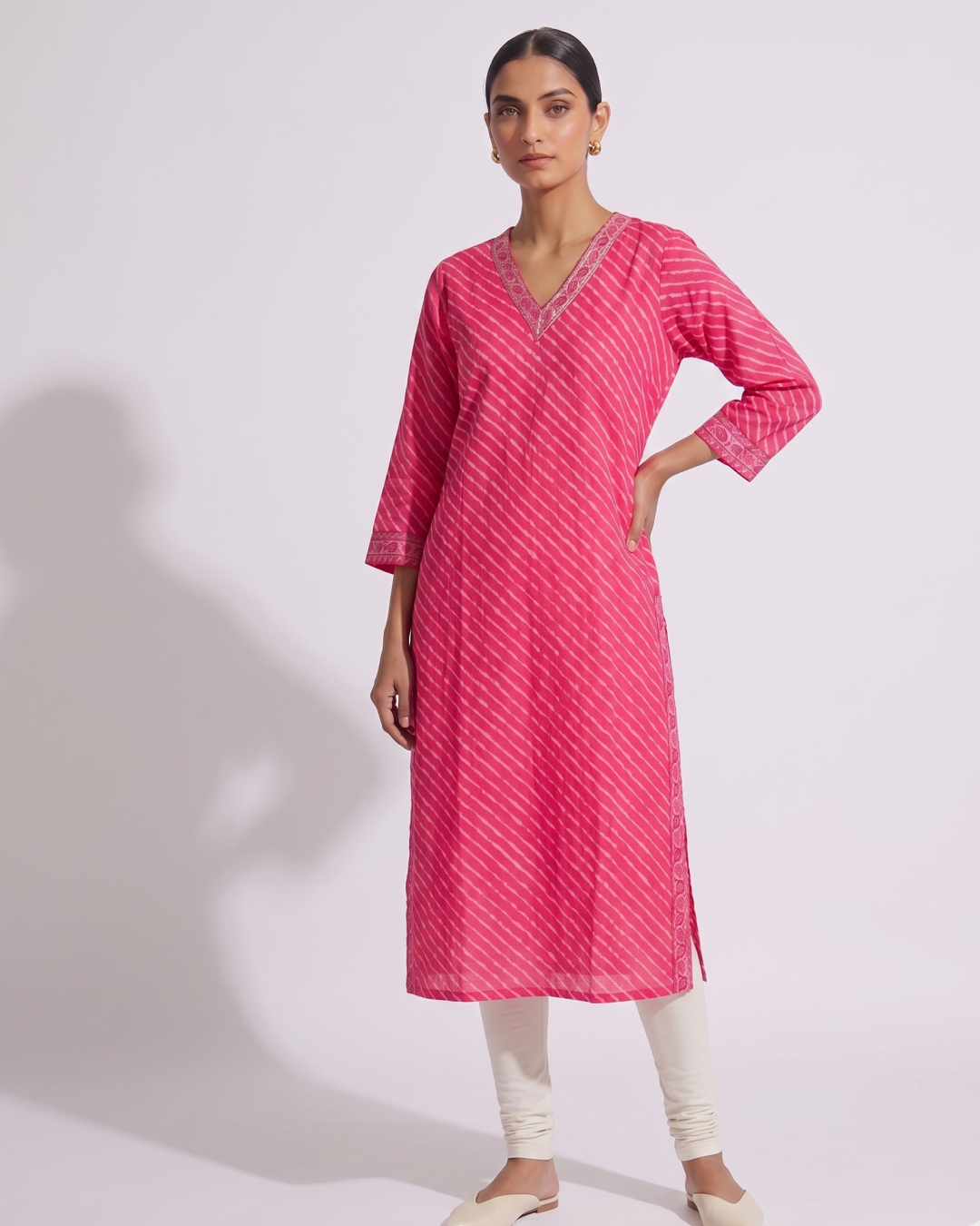 Jaipur Rani Pure Hand Block Print pintuck Pure Cotton Kurti