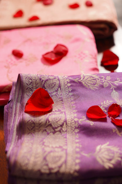 Bansari Mashru Silk Saree (Purple)