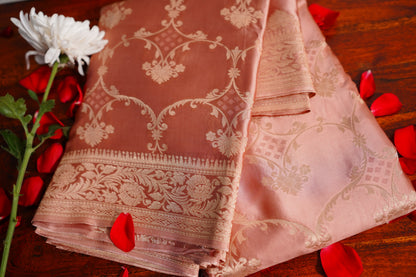 Bansari Mashru Silk Saree (Skin)
