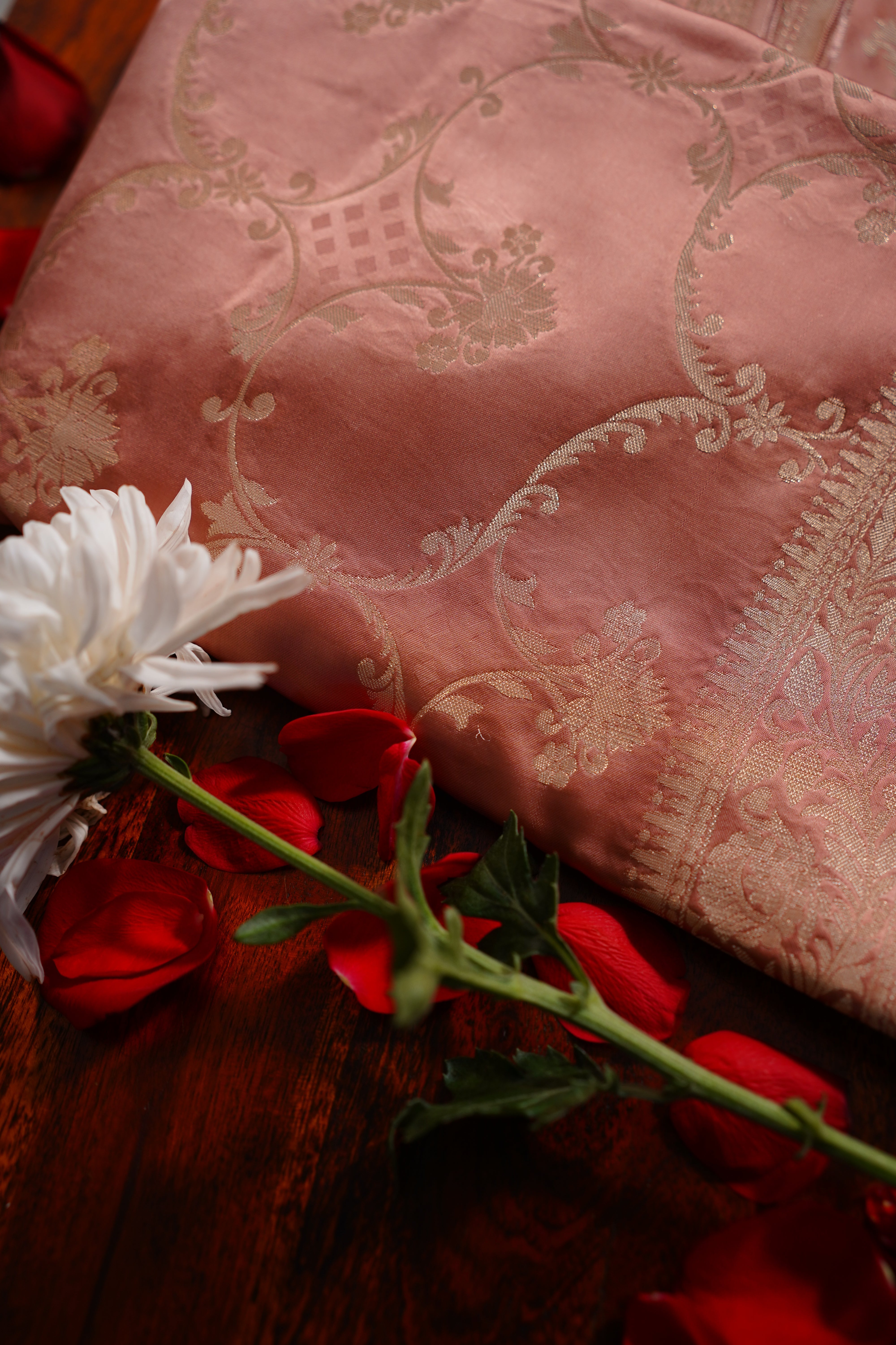 Bansari Mashru Silk Saree (Skin)