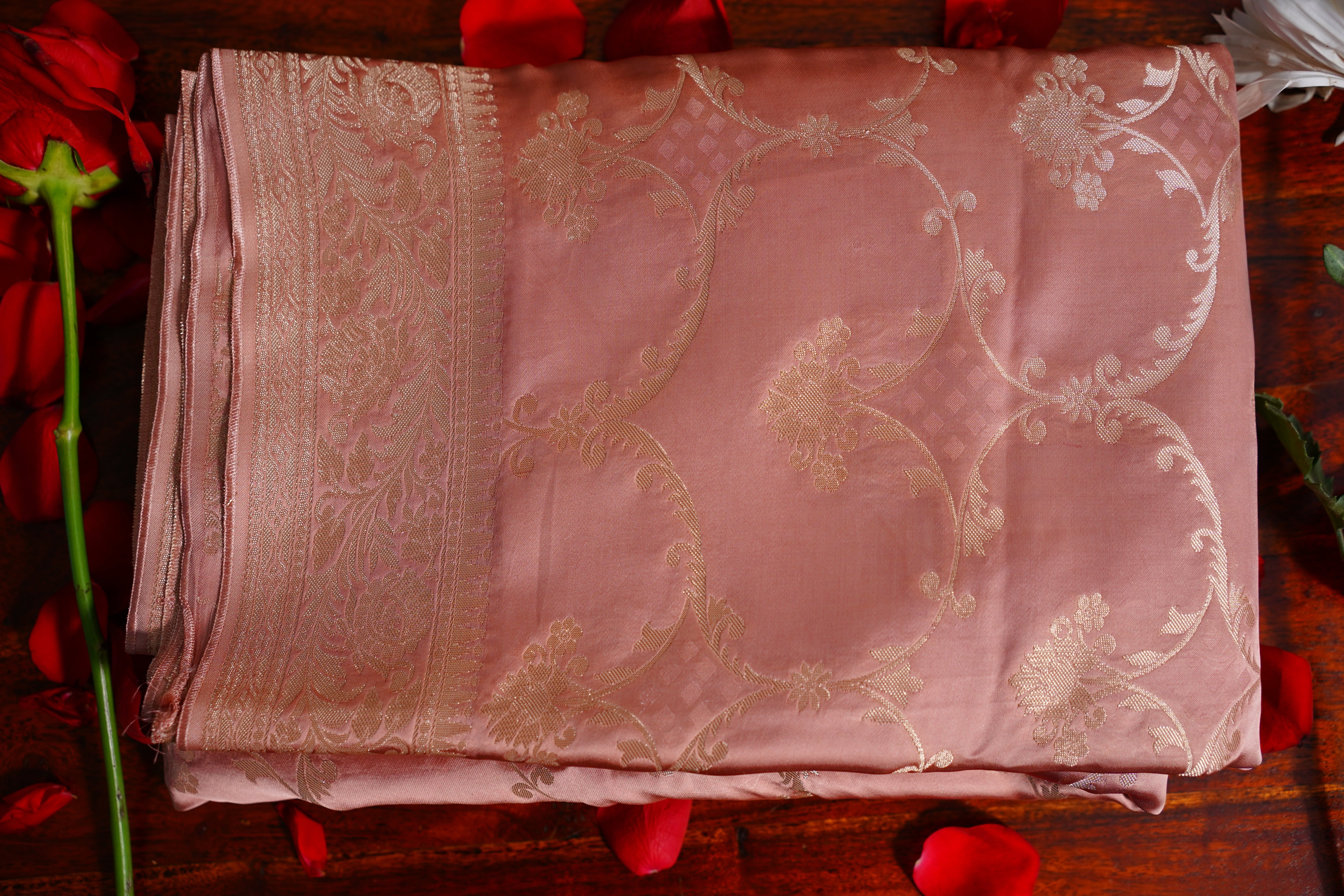 Bansari Mashru Silk Saree (Skin)