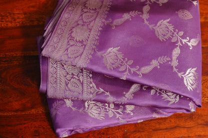 Bansari Mashru Silk Saree (Purple)
