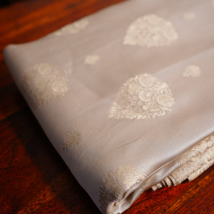 Bansari Mashru Silk Saree (Off-White)