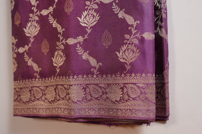 Bansari Mashru Silk Saree (Purple)