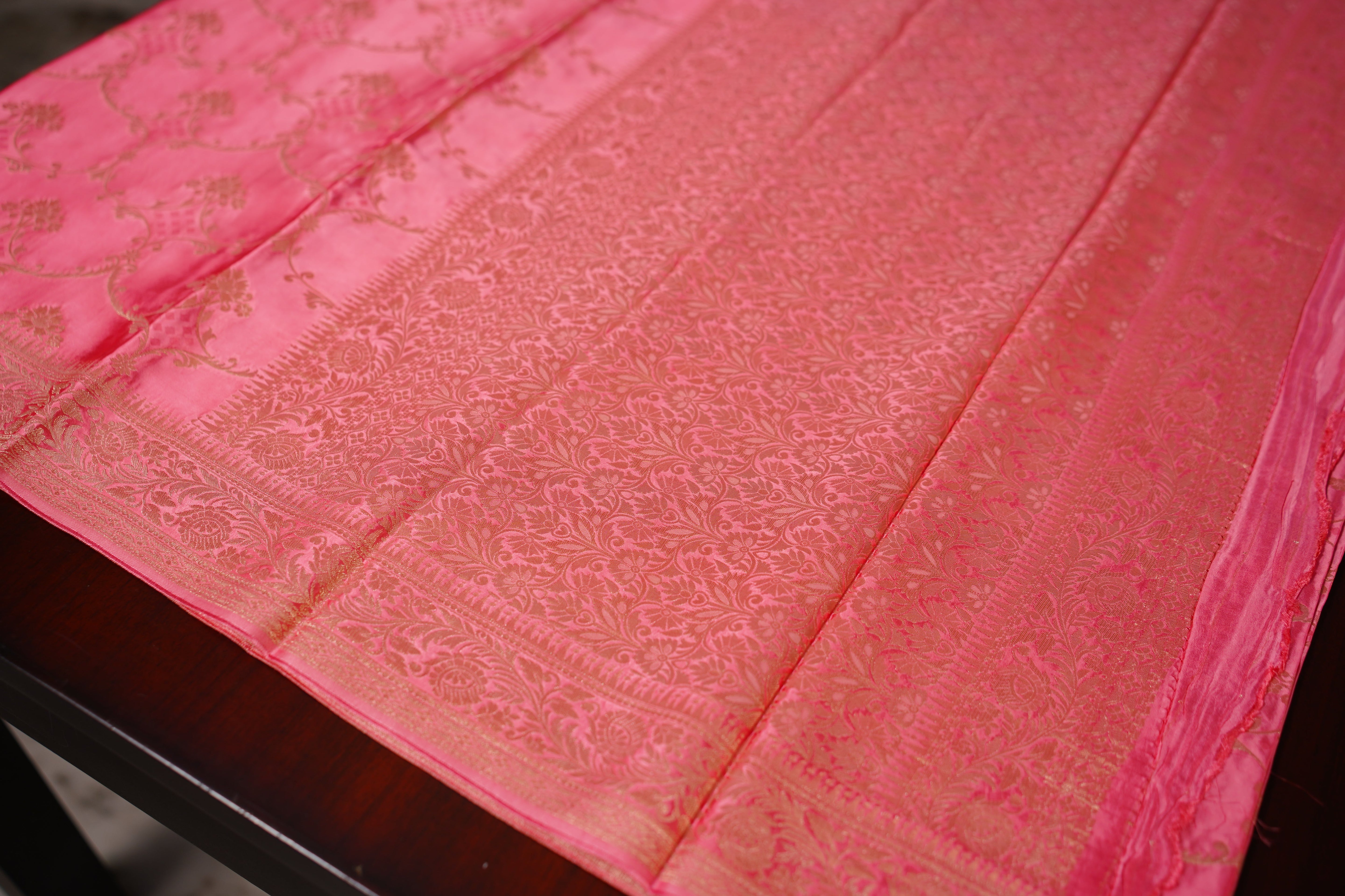 Bansari Mashru Silk Saree (Pink)