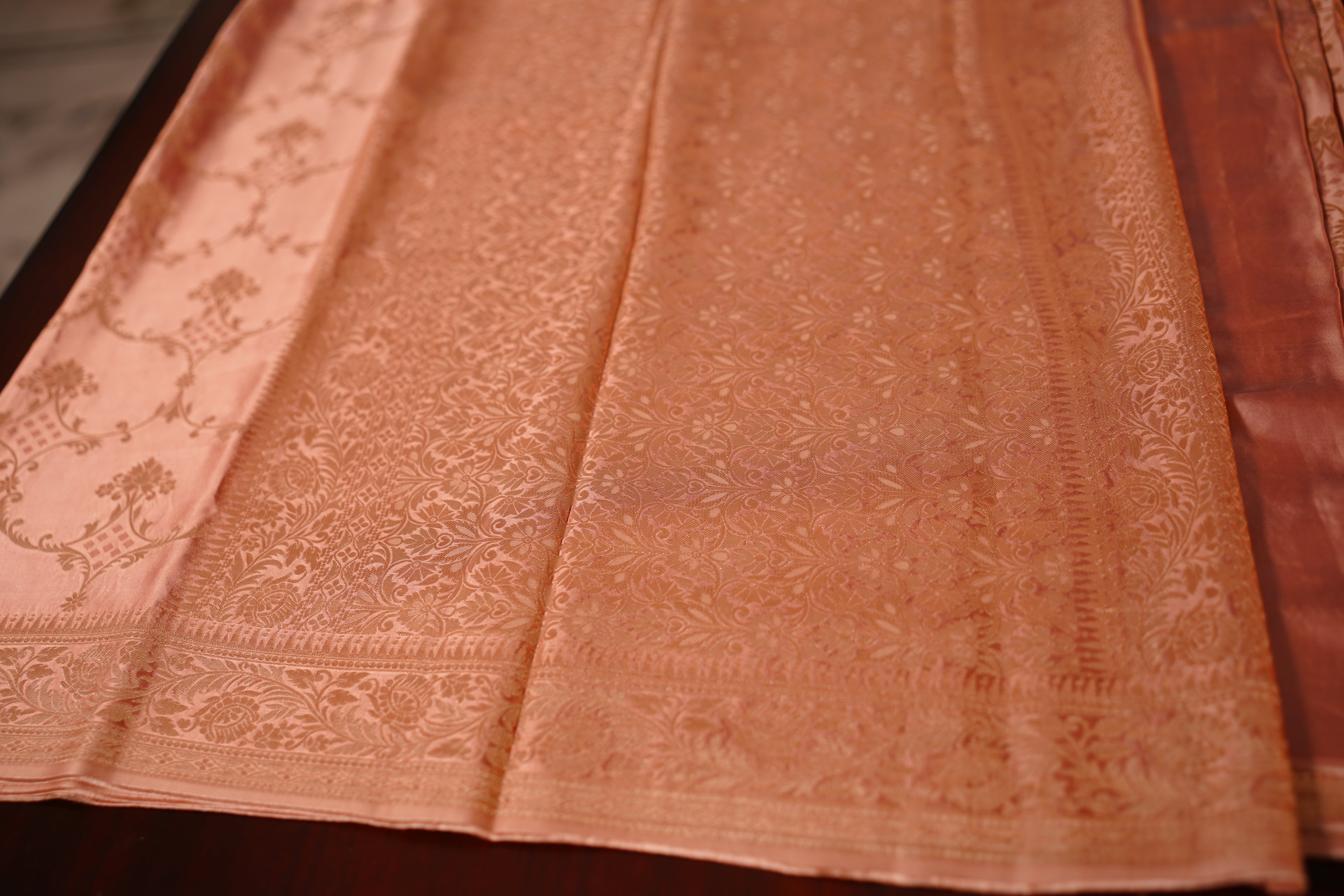 Bansari Mashru Silk Saree (Skin)