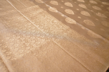 Bansari Mashru Silk Saree (Off-White)