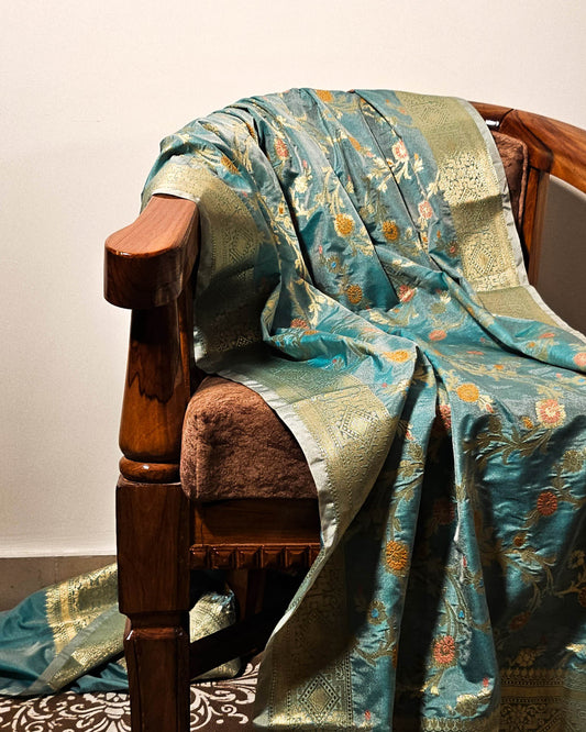 Sea Green Banarasi Bandhani Dupatta