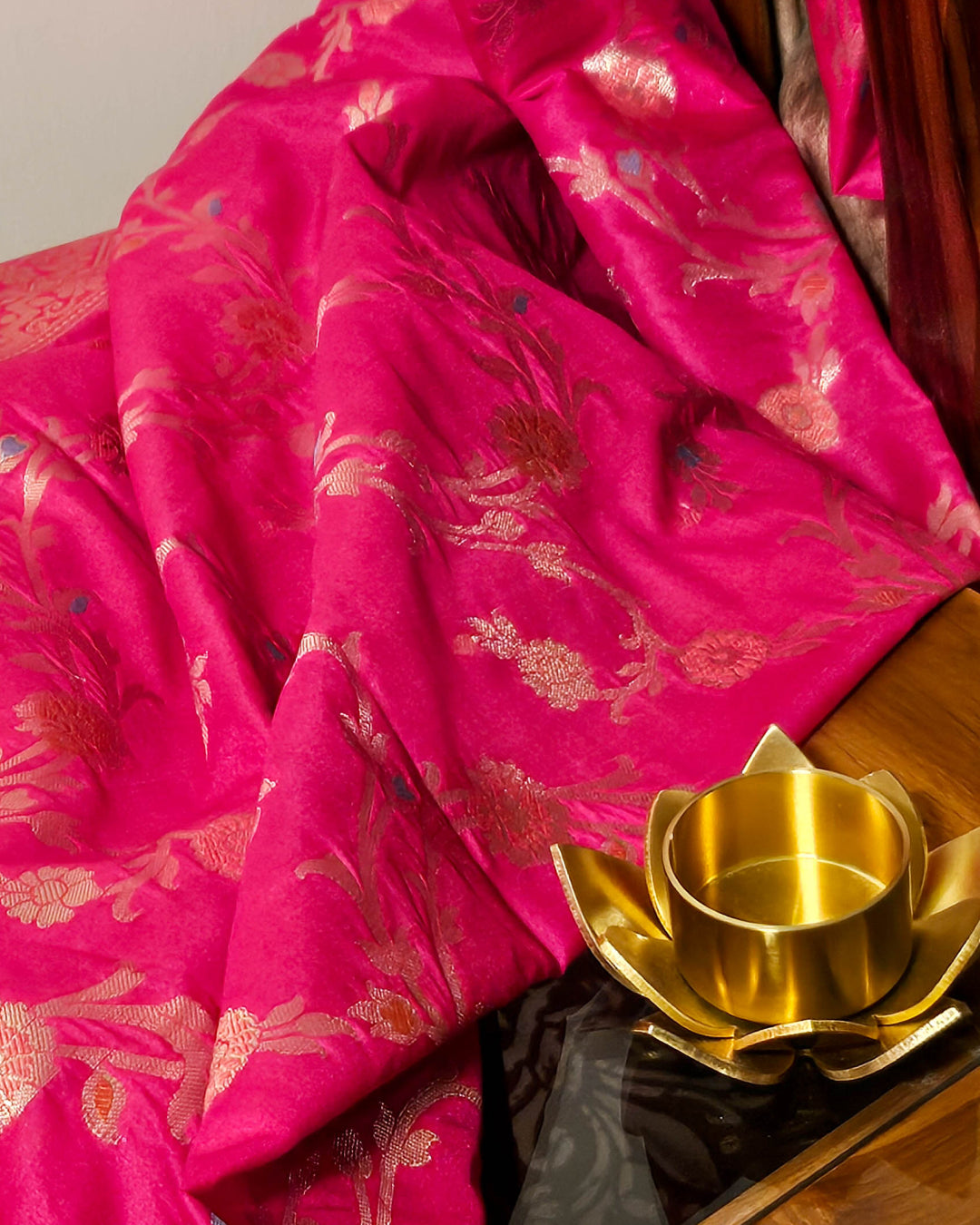Passion Pink Banarasi Meenakari Dupatta