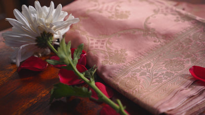 Banarasi Mashru Silk Saree (Skin)